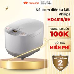 Nồi Cơm Điện Tử Philips HD4515/69 1,8L - Công Nghệ Nấu Thông Minh 3D, 5 Chế Độ Nấu Tự Động, Món Ngon Cho Gia Đình