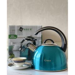 Ấm Đun Nước Arber IN201D 3L - Inox Cao Cấp Chống Nóng, Đun Nhanh Ngon Trên Mọi Loại Bếp, Thiết Kế Sang Trọng, Tiện Lợi