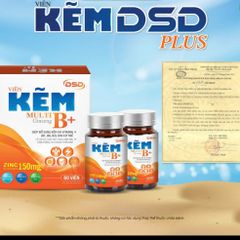 Viên uống bổ sung kẽm DSD Tâm An - Hỗ trợ sức khỏe, miễn dịch, làm đẹp da và tóc, hộp 60 viên, phiên bản mới