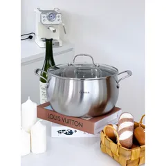 Bộ nồi inox đáy liền Arber AN-lengend - Bộ nồi và chảo chống dính cao cấp, bảo hành 12 tháng, nấu ăn an toàn và tiện lợi