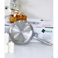 Bộ nồi inox đáy liền Arber AN-lengend - Bộ nồi và chảo chống dính cao cấp, bảo hành 12 tháng, nấu ăn an toàn và tiện lợi