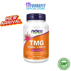 Viên Uống TMG Trimethylglycine NOW Foods Cải Thiện Homocysteine Tăng Cường Sức Khỏe Tổng Thể (Hộp 120 viên) - YoungFit