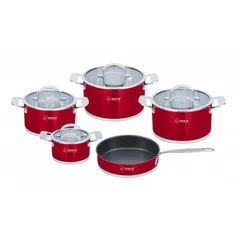 Bộ Nồi Inox Arber CHERRY 5 Chiếc Cao Cấp - Chống Dính, Chịu Nhiệt, Dễ Dàng Vệ Sinh, Phù Hợp Mọi Loại Bếp
