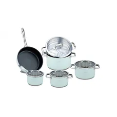 Bộ nồi inox Arber AN05XC 5 chiếc cao cấp - Nồi từ chống dính 304, an toàn cho bếp điện từ, dễ vệ sinh, bền đẹp.