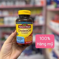 Viên uống giảm cholesterol Nature Made CholestOff Complete 120 viên - Hỗ trợ sức khỏe tim mạch, an toàn cho người dùng