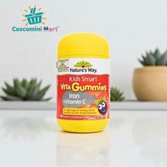 Kẹo Dẻo Bổ Sung Sắt & Vitamin C - Nature's Way Kids Smart Vita Gummies (60 Viên) - Vitamin Dành Cho Trẻ Em Từ 2-12 Tuổi