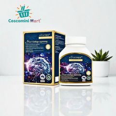Viên Uống Tăng Tuần Hoàn Não Vitatree Maxi Ginkgo 9500mg - Hỗ Trợ Tăng Cường Trí Nhớ và Tập Trung (60 Viên)