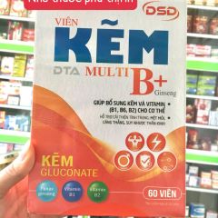 Viên Kẽm DSD Hỗ Trợ Vitamin & Đông Trùng - Hộp 60 Viên Bổ Sung Dinh Dưỡng Cho Sức Khỏe Tóc, Móng, Da