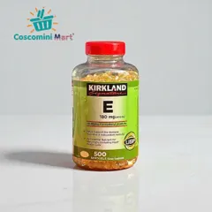 Viên Uống Vitamin E Kirkland 180mg (500 Viên) - Hỗ Trợ Miễn Dịch & Chống Oxy Hóa, Bổ Sung Sức Khỏe Da & Tóc Mỹ