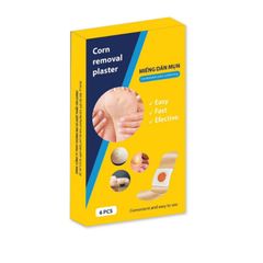 Miếng Dán Mụn Cóc Corn Removal Plaster - Hộp 6 Miếng Giúp Làm Giảm Mụn Cóc Cứng Hiệu Quả Tại Gan Bàn Chân