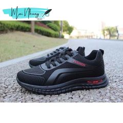 Giày Thể Thao Sneakers Nam A04 Đen Đỏ - Thoáng Khí, Chống Trượt, Phong Cách Thời Trang, Dành Cho Tập Luyện, Đi Chơi