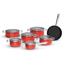 Bộ Nồi Inox Cao Cấp Arber AB GARNET 7 Chiếc - Chống Dính Xylan Plus, Sử Dụng Được Trên Tất Cả Các Loại Bếp