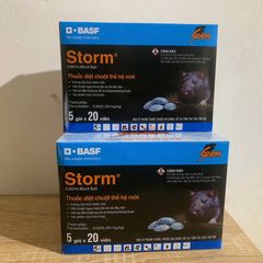 Thuốc Diệt Chuột Storm 0.005% - Combo 1 Hộp 5 Gói (20 Viên/Gói) - Hiệu Quả Cao, Không Cần Trộn Mồi, An Toàn Cho Người Và Vật Nuôi