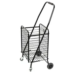 Xe Kéo Đi Chợ Tiện Ích Handomart TI156 - Giỏ Rộng, Bánh Xe Cao Su Dễ Di Chuyển, Gấp Gọn Thoải Mái, Màu Đen