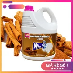 Nước Rửa Bát Siêu Đậm Đặc An Toàn Mr Fresh Hàn Quốc 3,8L - Tiết Kiệm, Thân Thiện Môi Trường, Đánh Bay Vết Dầu Mỡ