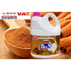 Nước Rửa Bát Siêu Đậm Đặc An Toàn Mr Fresh Hàn Quốc 3,8L - Tiết Kiệm, Thân Thiện Môi Trường, Đánh Bay Vết Dầu Mỡ