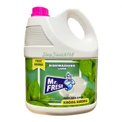 Nước Rửa Bát Siêu Đậm Đặc An Toàn Mr Fresh Hàn Quốc 3,8L - Tiết Kiệm, Thân Thiện Môi Trường, Đánh Bay Vết Dầu Mỡ