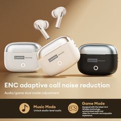 Tai nghe Bluetooth Lenovo LE221 Âm thanh HIFI 6.0 Giảm tiếng ồn, Thiết kế nhỏ gọn, Trò chơi Độ trễ thấp, Chất lượng âm thanh cao cấp