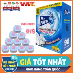 Viên rửa chén bát Mr.Fresh Hương chanh - Giúp làm sạch, chống bám bẩn, bảo vệ thủy tinh và inox - 375985