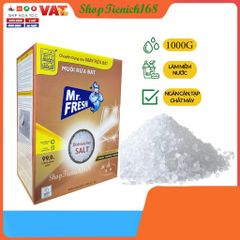 Muối Rửa Bát MR.FRESH 1000G - Bảo Vệ Máy Rửa Bát, Làm Mềm Nước, Chống Đóng Cặn - Dùng Cho Bosch, Siemens, Electrolux
