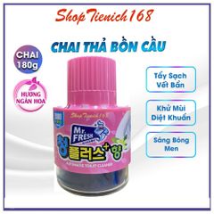 Chai thả bồn cầu diệt khuẩn tự động Mr.Fresh Hàn Quốc 180g - Khử mùi, làm sạch, giữ bồn cầu thơm mát, tiện lợi cho gia đình
