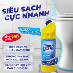 Chai Tẩy Vệ Sinh Toilet Hương Lavender Mr.Fresh 900ml - Tẩy Sạch, Diệt Khuẩn, An Toàn cho Bề Mặt Nhà Tắm