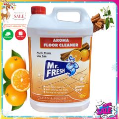 Nước Thơm Lau Sàn Mr.Fresh 5L Hương Cam Quế - Tẩy Rửa An Toàn, Diệt Khuẩn, Thơm Mát, Dùng Cho Mọi Loại Sàn Nhà