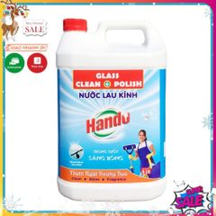 Nước Lau Kính Hando 5L Hương Bạc Hà - Tẩy Sạch Bóng Kính, Không Độc Hại, Dùng Cho Nhà Hàng, Khách Sạn, Vệ Sinh Công Nghiệp