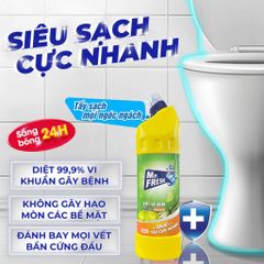 Chai Tẩy Vệ Sinh Toilet Đậm Đặc Mr.Fresh 900ml - Chanh Sả, Diệt Khuẩn, Khử Mùi Hiệu Quả Cho Nhà Tắm