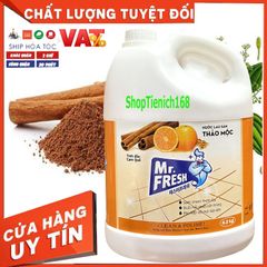 Nước Lau Sàn Diệt Khuẩn Mr.Fresh 4,2L Hương Cam Quế - Sạch Sẽ, Thơm Mát, Chống Vi Khuẩn Cho Nhà Cửa Sạch Đẹp