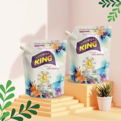 Nước Giặt Xả 2 Trong 1 Golden King 3,2Kg - Hương Sảng Khoái Thơm Mát, Bảo Vệ Vải, Lưu Hương Đến 72 Giờ