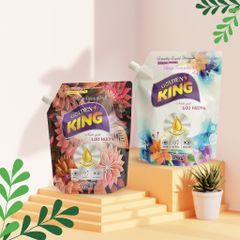 Nước Giặt Xả 2 Trong 1 Golden King 3,2Kg - Hương Sảng Khoái Thơm Mát, Bảo Vệ Vải, Lưu Hương Đến 72 Giờ