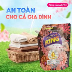 Nước Giặt Xả Golden King 3,2Kg - Hương Nồng Nàn Quyến Rũ, Giữ Lâu Đến 72h, An Toàn Cho Vải Và Da Tay, Giặt Cả Bằng Tay Và Máy