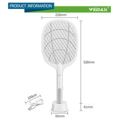 Vợt Muỗi Đèn Bắt Muỗi 2 trong 1 - Pin Sạc Cao Cấp, LED Tím 360-400nm, An Toàn và Hiệu Quả Bắt Muỗi Tại Nhà