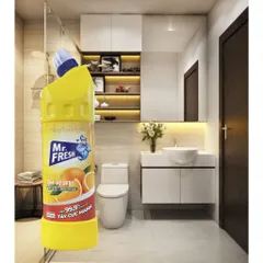 Chai tẩy vệ sinh toilet đậm đặc Mr.Fresh 900ml - Hương chanh sả & cam quýt, diệt khuẩn 99.9%, an toàn cho bề mặt sử dụng