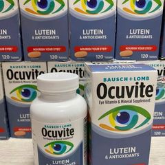 Viên Uống Bổ Mắt Ocuvite Bausch + Lomb 120 Viên - Hỗ Trợ Khỏe Mắt, Lutein, Omega-3, Giảm Mỏi Mắt, Bảo Vệ Sức Khỏe Mắt