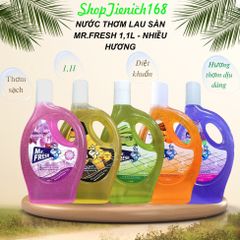 Nước Lau Sàn Mr.fresh 1.1L Diệt Khuẩn, Thơm Ngát Nhiều Hương, Dễ Sử Dụng, Sạch Bóng Mọi Bề Mặt