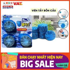 Viên tẩy khử mùi bồn cầu tự động Mr.Fresh - Vỉ 3 viên, diệt khuẩn, khoảng 350 lần xả, giữ toilet sạch sẽ, thơm mát