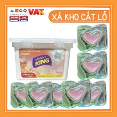Viên Giặt Quần Áo 3IN1 Golden King - Khử Mùi, Kháng Khuẩn, Lưu Hương 2-3 Ngày, An Toàn Trên Mọi Loại Vải, Tiện Dụng Cho Gia Đình