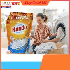 Nước Giặt Xả Kháng Khuẩn Hando 2L - Hương Harmony Bảo Vệ Sợi Vải, Thơm Ngát, Chống Nấm Mốc, Sạch Khuẩn cho Quần Áo