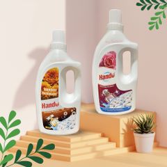 Nước Giặt Xả Kháng Khuẩn Hando 2L - Hương Harmony Bảo Vệ Sợi Vải, Thơm Ngát, Chống Nấm Mốc, Sạch Khuẩn cho Quần Áo