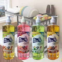 Nước Rửa Chén Đậm Đặc Mr Fresh 800ml - Hương Đào, Cam, Trà Xanh, Quế, Sạch Bóng, Tiết Kiệm Nước, An Toàn Cho Gia Đình