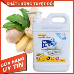 Nước Rửa Chén Hữu Cơ Mr.Fresh 1.6L - Tinh Dầu Quế & Gừng, Diệt Khuẩn, Khử Mùi, Giữ Ẩm Da Tay, An Toàn Cho Sức Khỏe