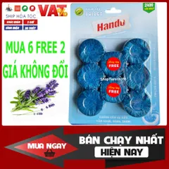 Viên tẩy và khử mùi toilet Hando - Combo 6 viên diệt khuẩn, lưu hương nhẹ nhàng, dễ sử dụng cho bồn cầu sạch sẽ và thơm mát.