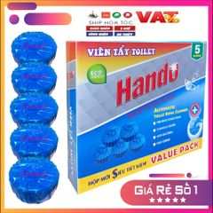 Viên Tẩy Bồn Cầu Khử Mùi Tự Động - Hộp 5 Viên Duy Trì Sáng Bóng và Kháng Khuẩn Cho Nhà Tắm Sạch Sẽ, Thơm Mát