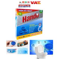 Viên Tẩy Bồn Cầu Khử Mùi Tự Động - Hộp 5 Viên Duy Trì Sáng Bóng và Kháng Khuẩn Cho Nhà Tắm Sạch Sẽ, Thơm Mát