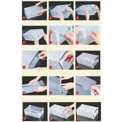 Bộ 2 Hộp Đựng Giày Trong Suốt Viền Kim Loại Cao Cấp - Giải Pháp Bảo Quản Giày Sạch Sẽ và Ngăn Nắp, Kích Thước 31*20*11cm
