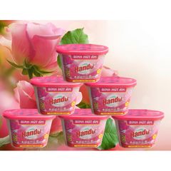 Bộ 6 Bình Hút Ẩm Khử Mùi Hando 450ml - Chống Ẩm Mốc, Khử Mùi Hoa Hồng, Giữ Không Gian Thoáng Mát, Dành Cho Nhà Ở Việt Nam