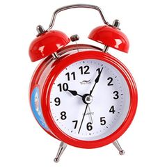 Đồng hồ báo thức để bàn Mini Alarm màu Vàng - Thiết kế xinh xắn, tiện lợi, có đèn xem giờ ban đêm, chuông kêu to, thích hợp trang trí phòng ngủ.