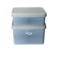Bộ 2 Hộp Nhựa Đựng Đồ Dạng Lưới Tiện Dụng Homestar Size L và M - Giải Pháp Sắp Xếp Gọn Gàng Cho Gia Đình